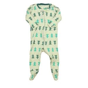 Primary.com Boys Gray | Green 1-piece footed Pajamas size: 3-6 Months